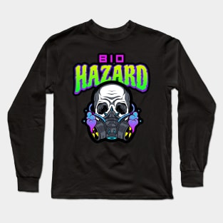 Apocalypse Bio Hazard Skull Purple Haze Long Sleeve T-Shirt